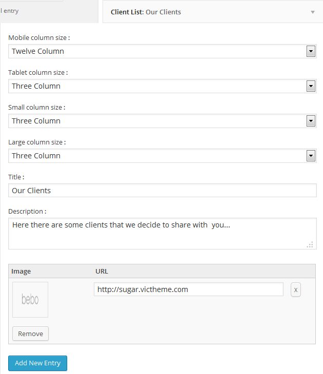 clients widget