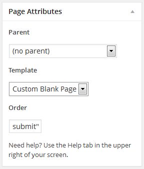 custom template